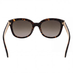 Kate Spade New York Gwenith/s Square Sunglasses Women — side view, Non-Polarized Havana lens