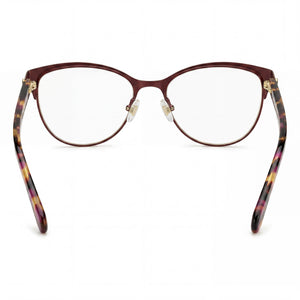 Kate Spade New York Hadlee MFX 52 Oval Eyeglasses Women — side view, Red Stainless Steel temples