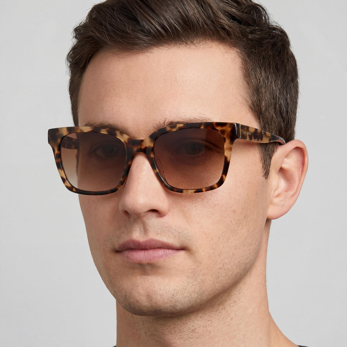 Kate Spade New York HARLOW/G/S Havana Square Sunglasses Unisex, 55mm, Photo 4