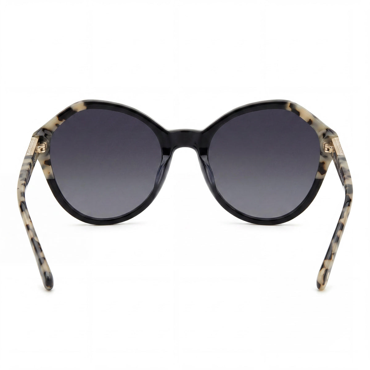 Kate Spade New York Black Pattern Round Sunglasses for Women, 54mm, Photo 4