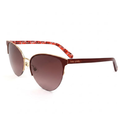 Kate Spade New York IZARA/G/S Red Cat Eye Sunglasses for Women, Pink Shaded lens