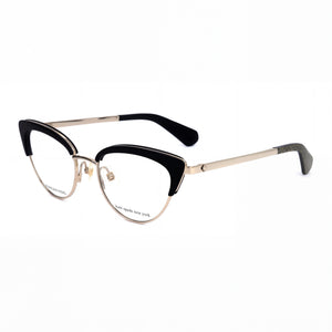 Kate Spade New York Jailyn Black/Gold Cat Eye Eyeglasses for Women, Metal frame