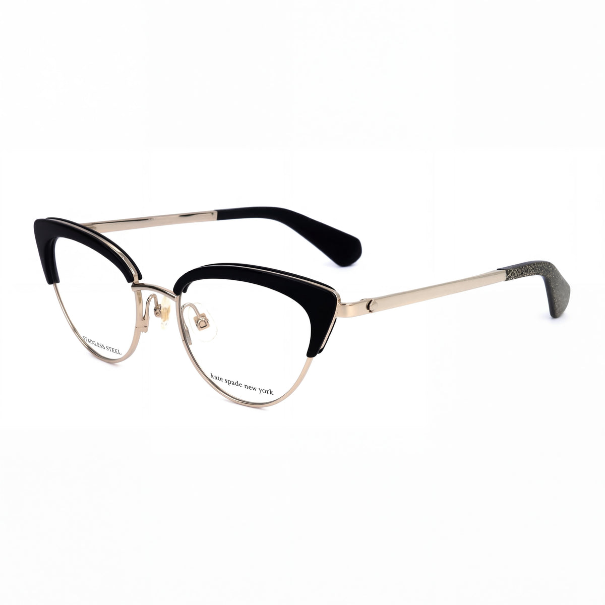 Kate Spade New York Jailyn Black/Gold Cat Eye Eyeglasses for Women, Photo 1
