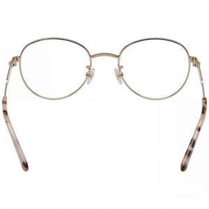 Kate Spade New York Jalisia/F Round Eyeglasses Women — side view, Gold Stainless Steel temples