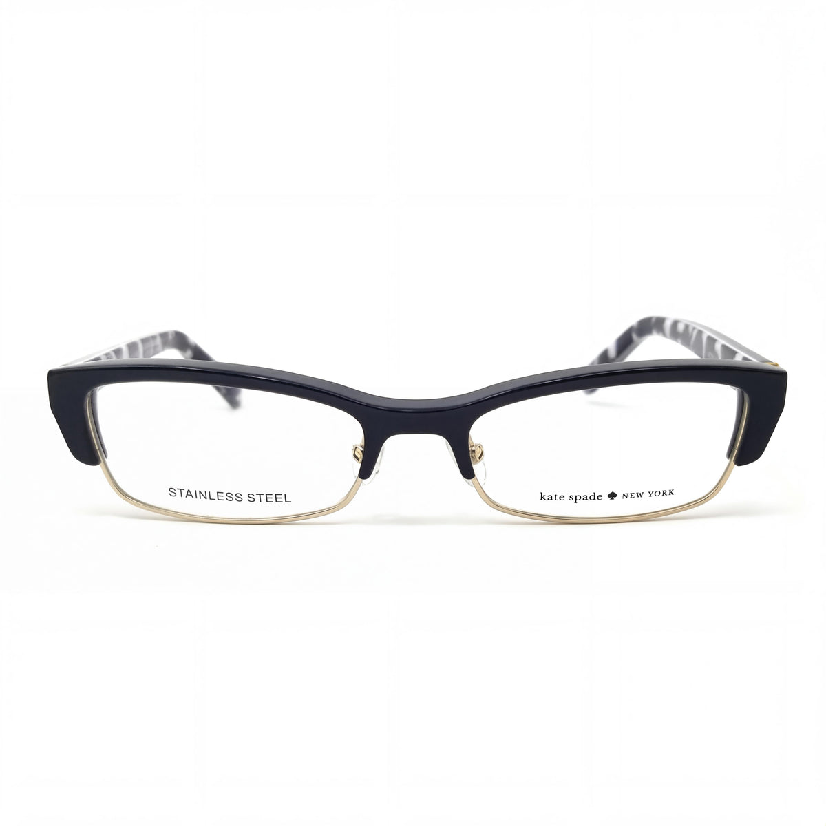 Kate Spade New York Joetta Navy Dots Rectangle Eyeglasses Unisex, 52mm, Photo 2