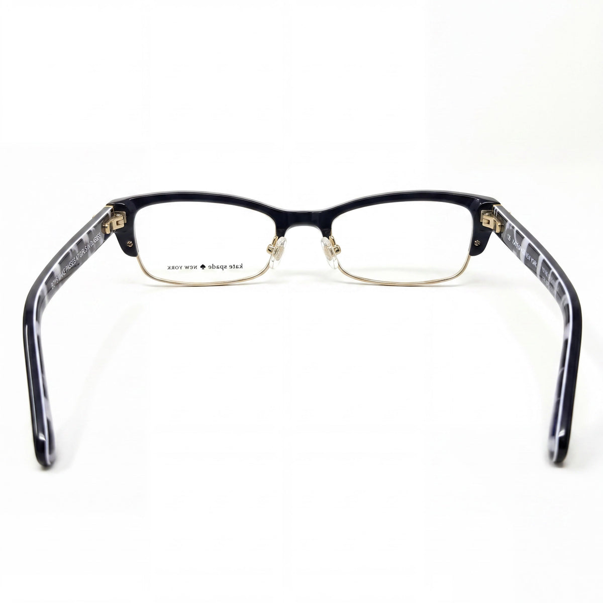 Kate Spade New York Joetta Navy Dots Rectangle Eyeglasses Unisex, 52mm, Photo 3