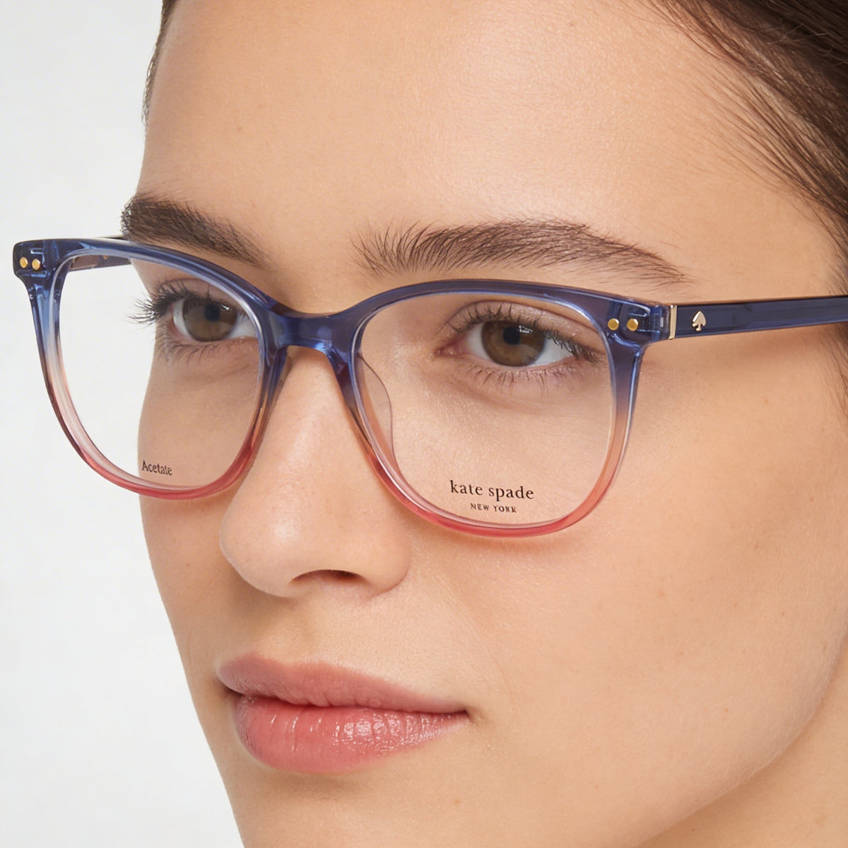 Kate Spade New York Joliet Blue Rectangle Eyeglasses for Women, 51mm, Photo 3