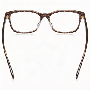 Kate Spade New York KARIANE/F Square Eyeglasses Women — side view, Brown Plastic temples