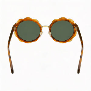 Kate Spade New York Karrie/S Round Sunglasses Women — side view, Non-Polarized Green lens
