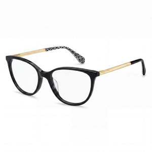 Kate Spade New York Kimberlee Black/Gold Square Eyeglasses for Women, Plastic frame
