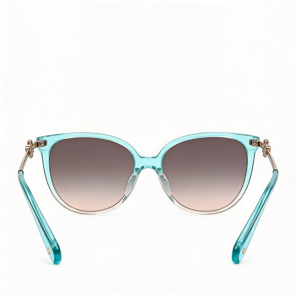 Kate Spade New York Kristina/G/S Oval Sunglasses Women — side view, Non-Polarized Grey Fuchsia lens