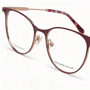 Kate Spade New York Lida/G Oval Eyeglasses for Women — front view, Stainless Steel