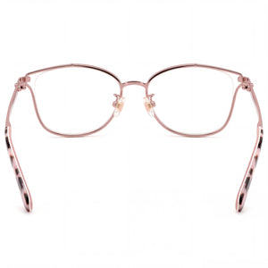 Kate Spade New York Lowri/F Square Eyeglasses Women — side view, Pink Stainless Steel temples