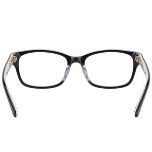 Kate Spade New York Lucyann Rectangle Eyeglasses Women — side view, Black Plastic temples
