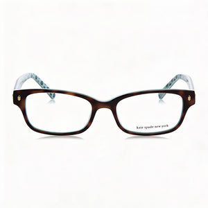 Kate Spade New York Lucyann Rectangle Eyeglasses for Women — front view, Plastic