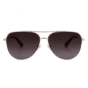 Kate Spade New York Maisie/G/S Rectangle Sunglasses for Women — front view, Stainless Steel frame