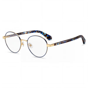 Kate Spade New York Marciann Gold Round Eyeglasses for Women, Plastic frame