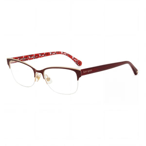 Kate Spade New York Marjorie Red Rectangle Eyeglasses for Women, Stainless Steel frame