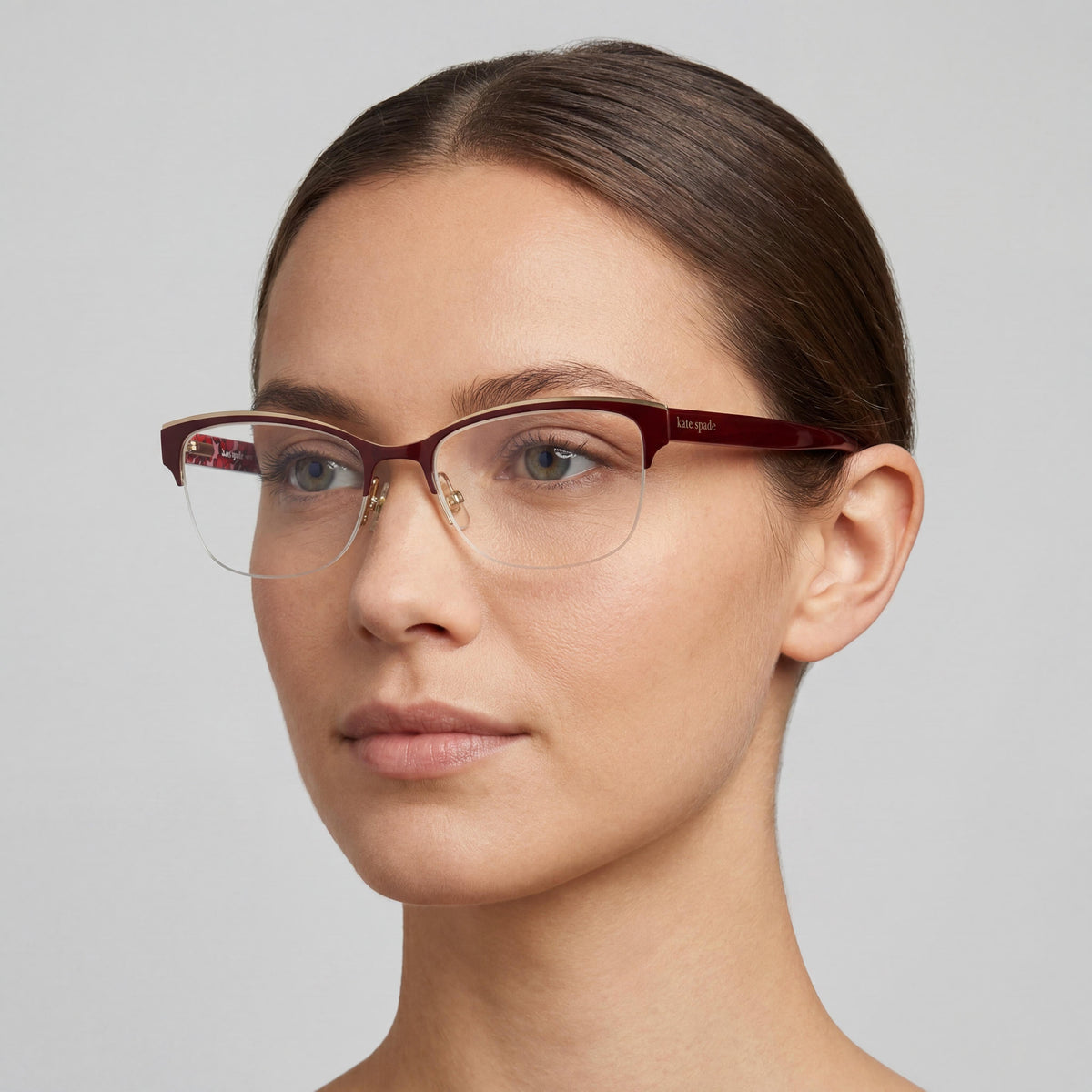 Kate Spade New York Marjorie Red Rectangle Eyeglasses for Women, 52mm, Photo 5