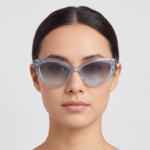 Kate Spade New York MARLAH/S Cat Eye Sunglasses Women — side view, Non Polarized Grey Green lens