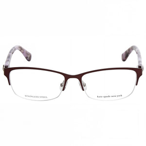 Kate Spade New York Marnie Rectangle Eyeglasses Unisex — front view, Alloy Steel