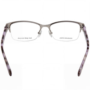 Kate Spade New York Marnie Rectangle Eyeglasses Unisex — side view, Pink Alloy Steel temples