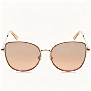 Kate Spade New York Maryam/G/S Square Sunglasses Women — side view, Mirrored Silver Mirrored Shaded Brown lens