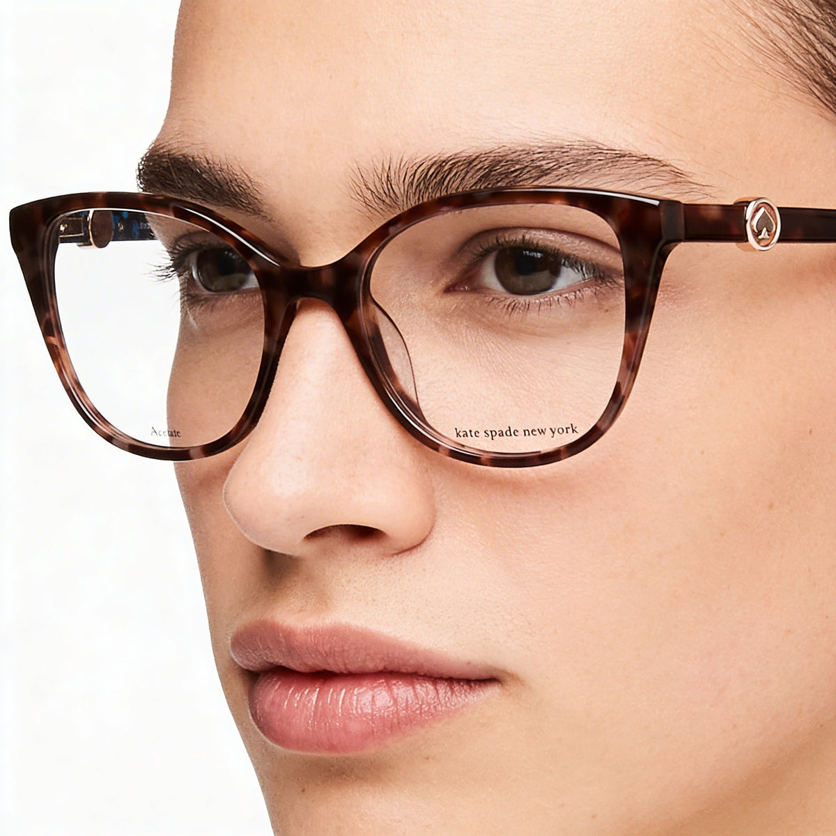 Kate Spade New York Matte Ruthenium Square Eyeglasses Unisex, 52mm, Photo 3