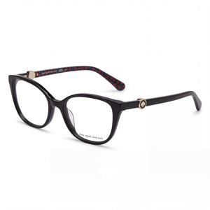 Kate Spade New York Modern Black Rectangle Eyeglasses for Women, Plastic frame