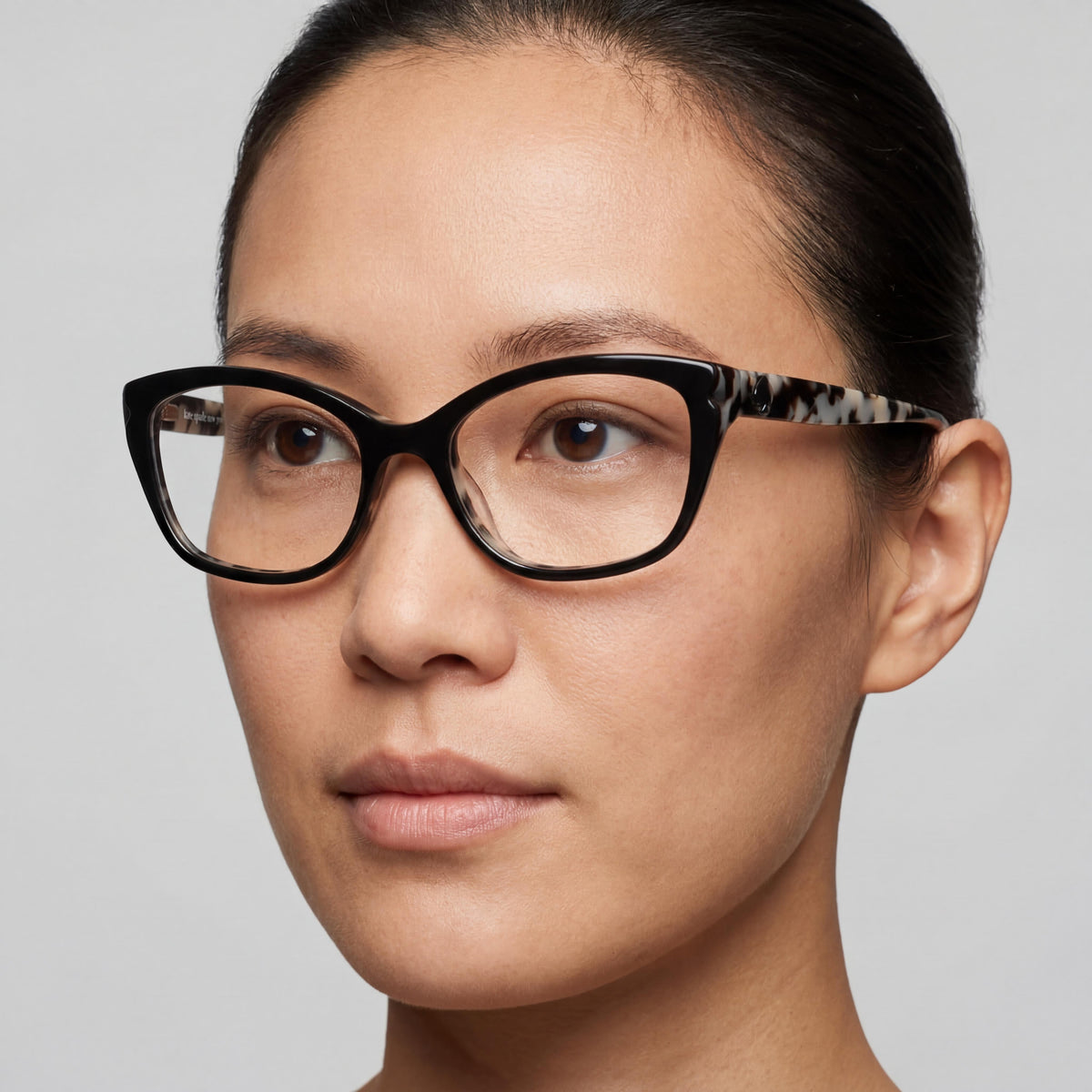 Kate Spade New York Black Rectangle Eyeglasses Unisex, Plastic 49mm, Photo 4