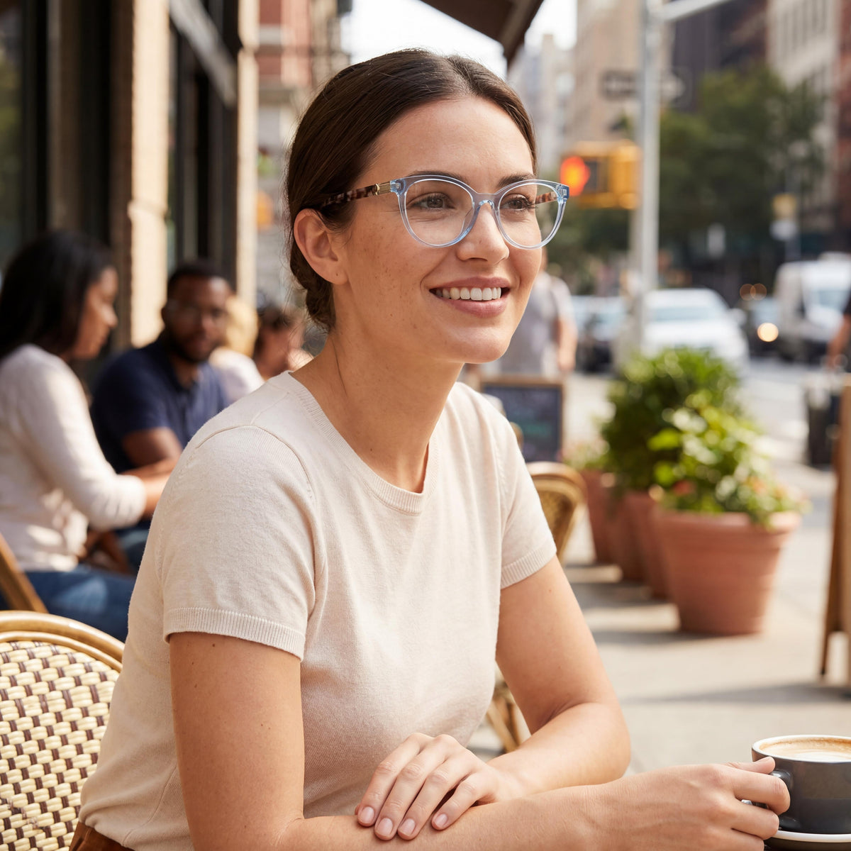 Kate Spade New York Gela Blue Round Eyeglasses for Women, 50mm, Photo 4