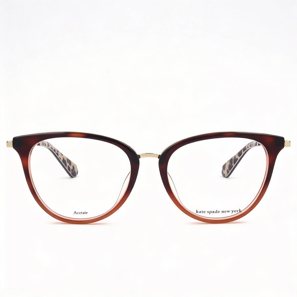 Kate Spade New York Modern Havana/Gold Oval Eyeglasses Unisex, 52mm, Photo 2