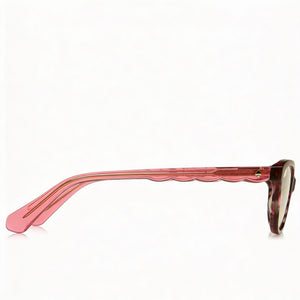 Kate Spade New York Modern Square Eyeglasses Unisex — side view, Havana Multicolor Acetate temples