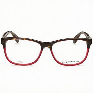 Kate Spade New York Myrna Rectangle Eyeglasses for Women — front view, Plastic