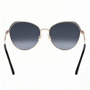 Kate Spade New York Octavia Round Sunglasses Women — side view, Non-Polarized Dark Grey Shaded lens