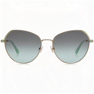 Kate Spade New York Octavia/G/S Round Sunglasses for Women — front view, Stainless Steel frame