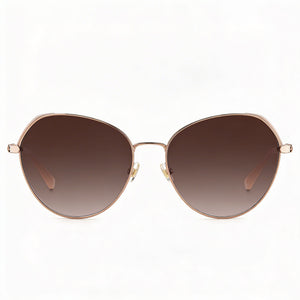 Kate Spade New York Octavia/G/S Round Sunglasses Women — side view, Non-Polarized Brown Gradient lens