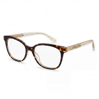 Kate Spade New York Payton Havana Rectangle Eyeglasses for Women, Plastic frame