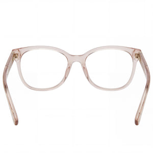 Kate Spade New York Payton Rectangle Eyeglasses Women — side view, Transparent Acetate temples