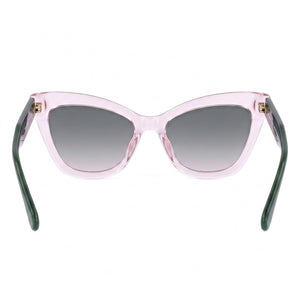 Kate Spade New York Cat Eye Sunglasses Women — side view, Non-Polarized Green Pink lens
