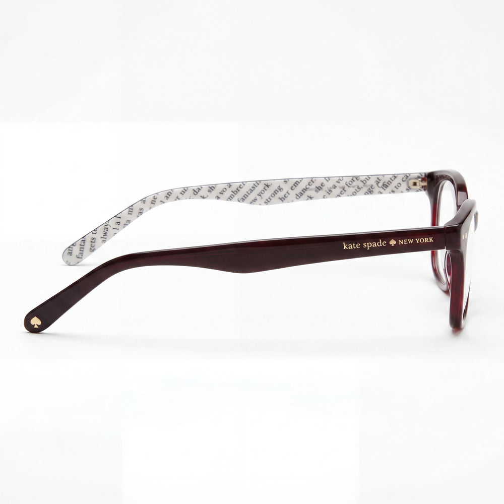 Kate Spade New York Rebecca2 Rectangle Eyeglasses for Women — front view, Plastic