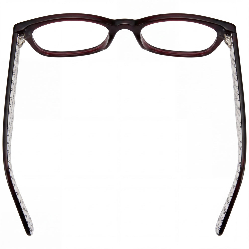 Kate Spade New York Rebecca2 Rectangle Eyeglasses Women — side view, Black Plastic temples