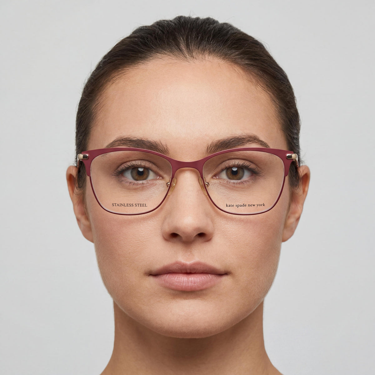 Kate Spade New York Burgundy Rectangular Eyeglasses for Women, Photo 4