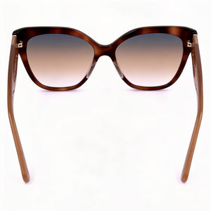 Kate Spade New York Savanna/G/S Cat Eye Sunglasses Women — side view, Non-Polarized Grey Brown Shaded lens