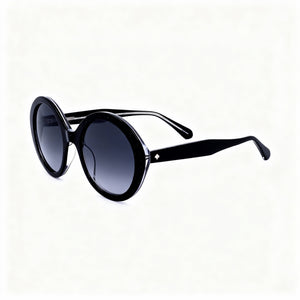 Kate Spade New York Seasonal Rectangle Sunglasses Women — side view, Black lens