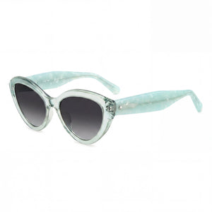 Kate Spade New York Seasonal Blue Cat Eye Sunglasses for Women, Dark Grey Shaded lens