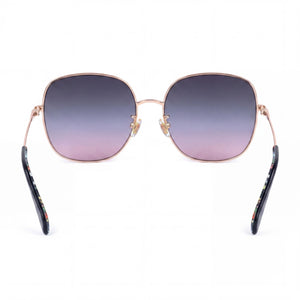 Kate Spade New York Seasonal Butterfly Sunglasses Women — side view, Non-Polarized Blue Doubleshade Peach lens