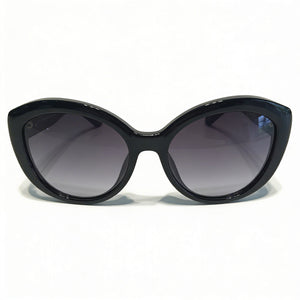 Kate Spade New York Sherrie 0D28 Cateye Sunglasses for Women — front view, Black frame