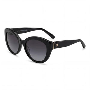 Kate Spade New York Sherrie 0D28 Black Cateye Sunglasses for Women, Black lens