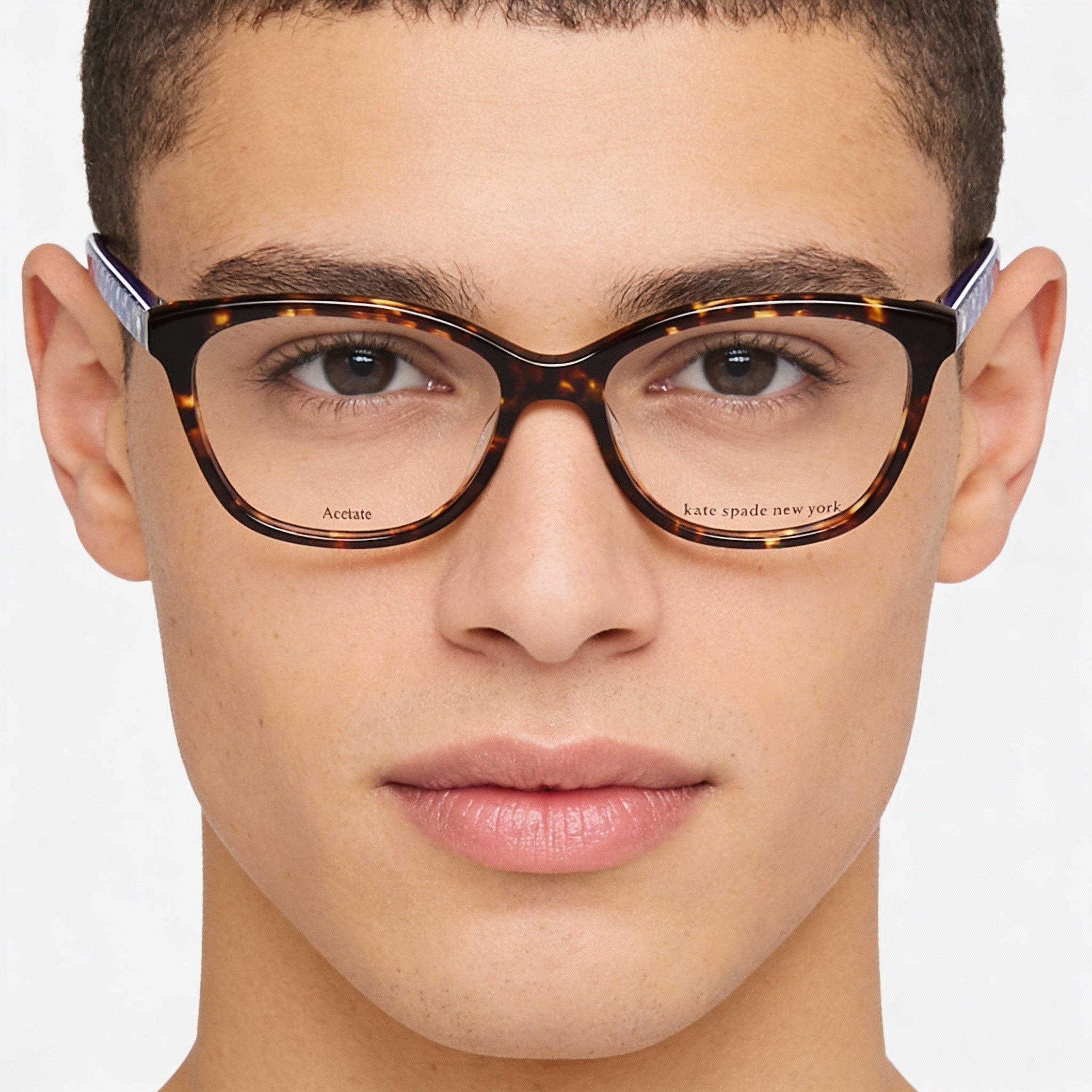 Gafas unisex cuadradas Tamalyn Havana de Kate Spade New York, Photo 3